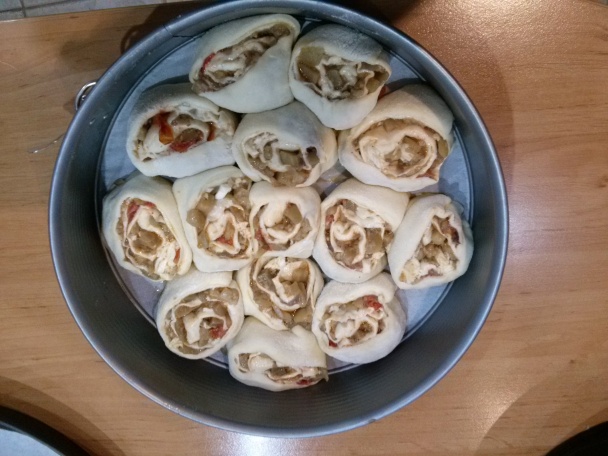 Slaná torta z baklažánových ruží (fotorecept) - obrázok 6
