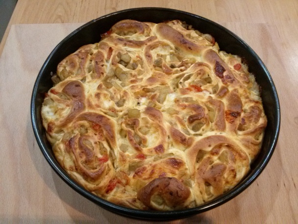 Slaná torta z baklažánových ruží (fotorecept) - obrázok 8