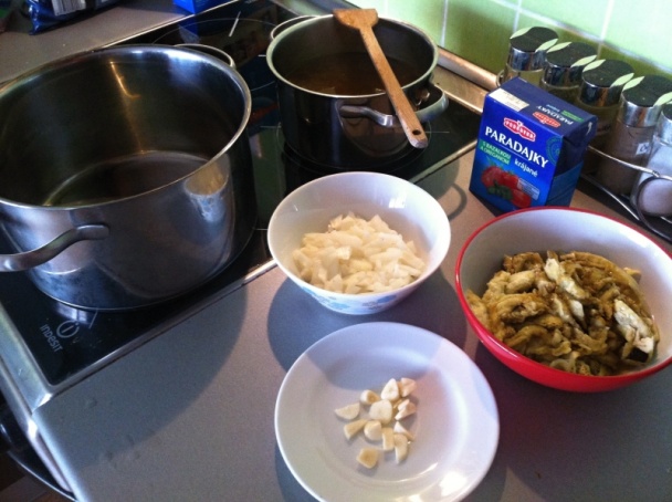 Polievka z pečených baklažánov s mozzarellovým maslom (fotorecept) - obrázok 8