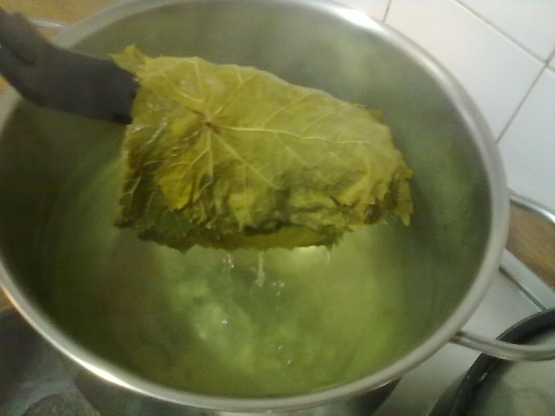 V rúre zapečené, plnené hroznové listy (fotorecept) - obrázok 5