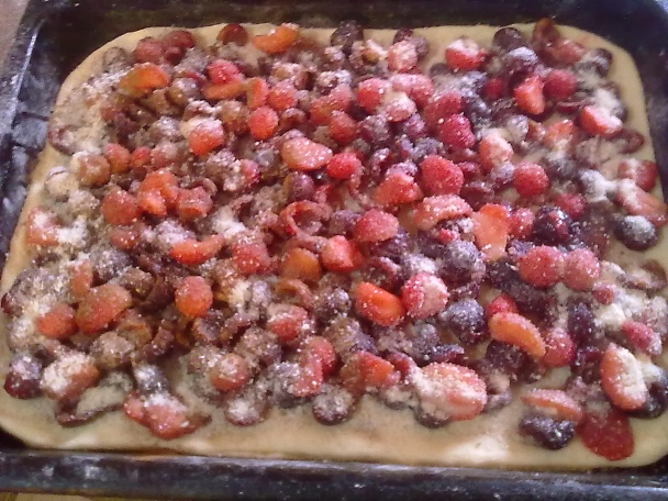 Kysnutý koláč s čerstvým ovocím (fotorecept) - obrázok 11