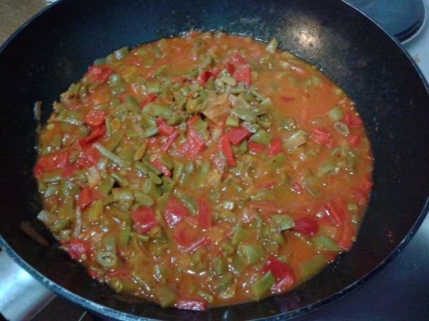 Yeşil fasulye tavası - oprážané zelené fazuľky (fotorecept) - obrázok 9