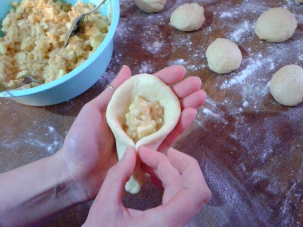 Sezamové koláčiky plnené vanilkovým jablkom (fotorecept) - obrázok 9