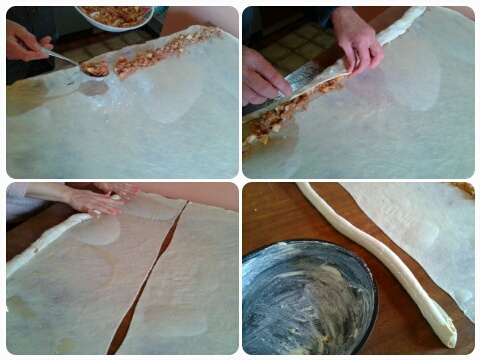 Sladký jablkový börek z panvice (fotorecept) - obrázok 5