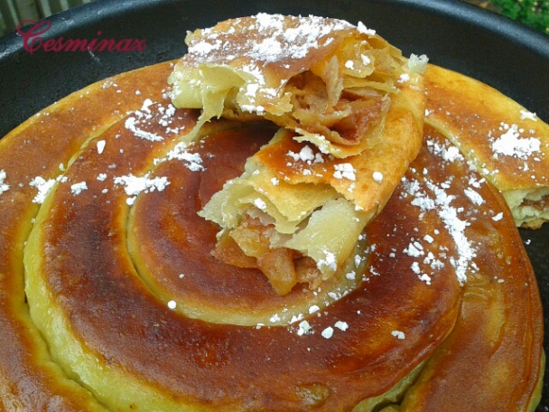 Sladký jablkový börek z panvice (fotorecept) - obrázok 8