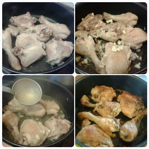 Cesnakové kura s kurkumovou omáčkou a knedľou (fotorecept) - obrázok 2