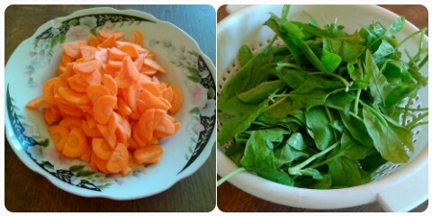 Špenátovo-mrkvová omáčka s ryžou a prsiami (fotorecept) - obrázok 1