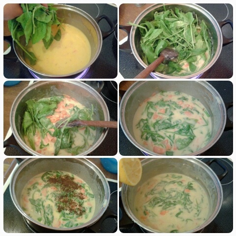 Špenátovo-mrkvová omáčka s ryžou a prsiami (fotorecept) - obrázok 4