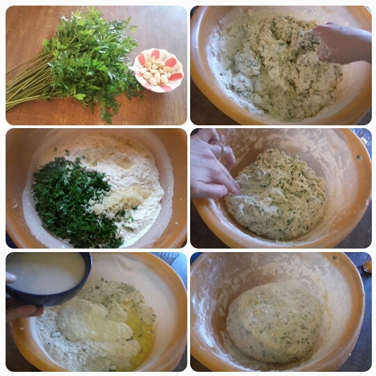 Vysmážané kúsky cesta s cesnakom a vňaťou (fotorecept) - obrázok 1