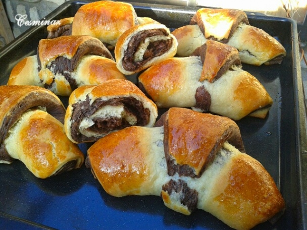 Kysnuté dvojfarebné rožteky (fotorecept) - obrázok 6