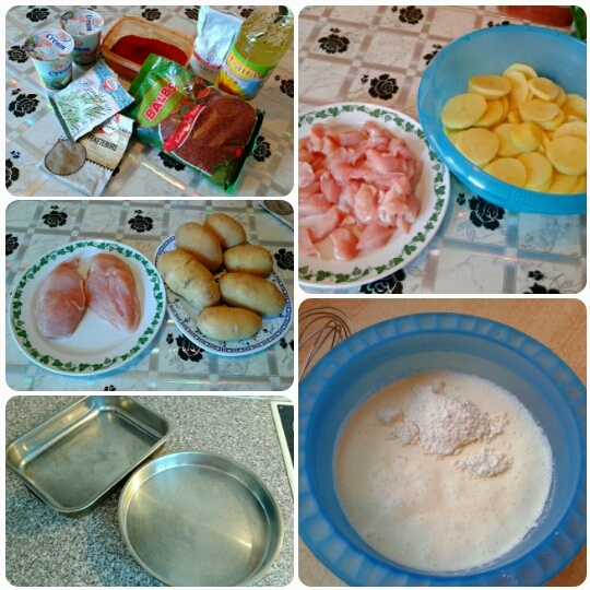 Zapečené smotanové zemiaky s kuracím mäsom (fotorecept) - obrázok 1
