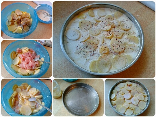 Zapečené smotanové zemiaky s kuracím mäsom (fotorecept) - obrázok 2