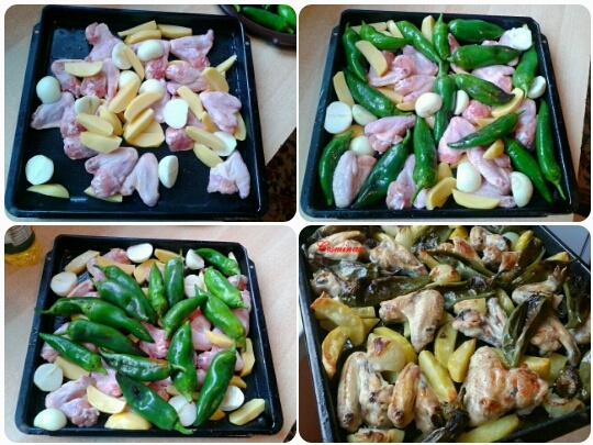 V rúre pečené krídla so zeleninou, jogurtovým dressingom a paprikovým maslom (fotorecept) - obrázok 2