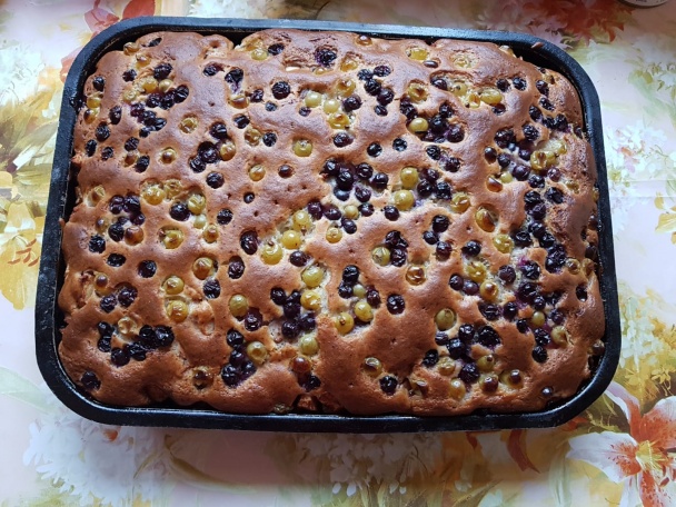 Jednoduchý koláč z jogurtu s ovocím (fotorecept) - obrázok 5