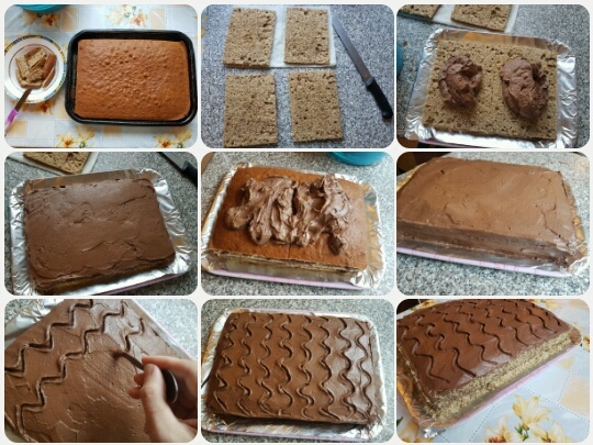 Zákusok s čoko-mascarpone krémom, slaným karamelom a čokoládovou polevou (fotorecept) - obrázok 4