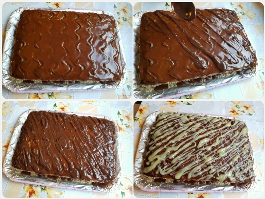 Zákusok s čoko-mascarpone krémom, slaným karamelom a čokoládovou polevou (fotorecept) - obrázok 8