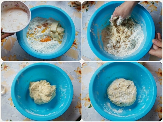 Jablkové koláče z dvojakého cesta (fotorecept) - obrázok 1