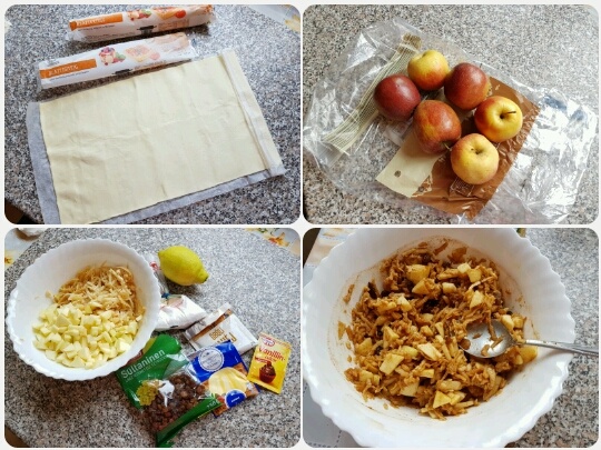 Jablkové koláče z dvojakého cesta (fotorecept) - obrázok 2