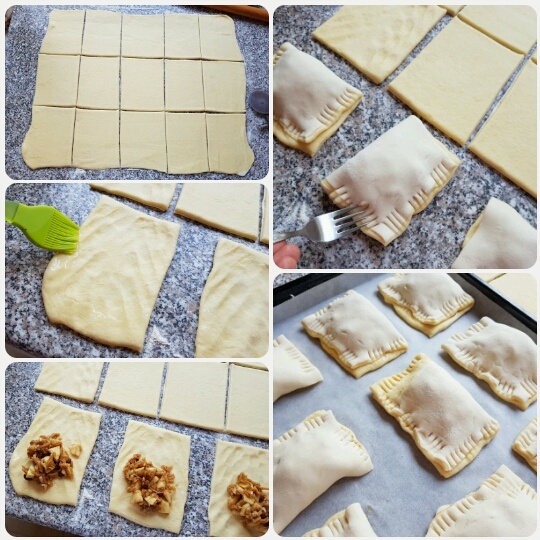 Jablkové koláče z dvojakého cesta (fotorecept) - obrázok 4