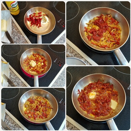 Vajíčka s cesnakovým jogurtom a paprikovo-paradajkovým maslom (fotorecept) - obrázok 2