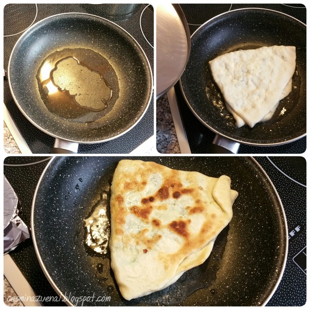 Gözleme plnené medvedím cesnakom a tvarohom (fotorecept) - obrázok 5