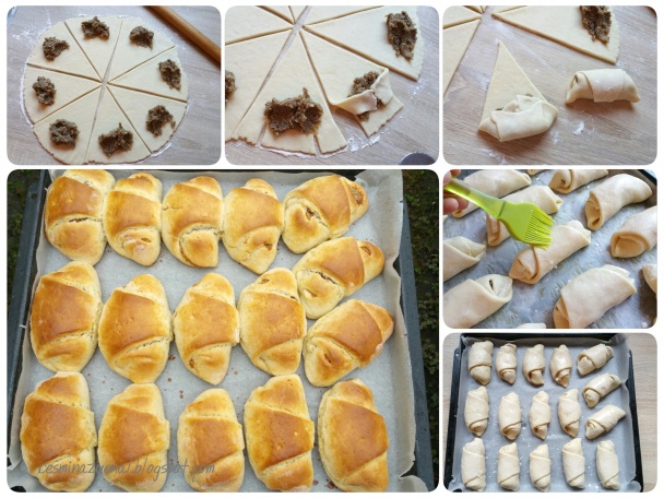 Nekysnuté orechové rožteky zo šľahačkového cesta (fotorecept) - obrázok 4