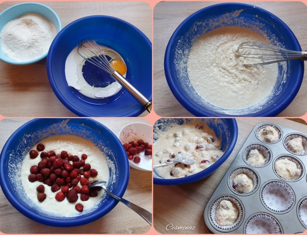 Jahodovo-kokosové muffiny (fotorecept) - obrázok 2