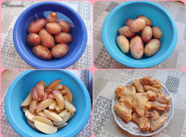 Marinované pečené zemiaky s kuracím mäsom z jedného plechu (fotorecept) - obrázok 1