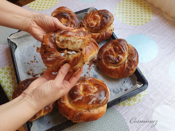 Pečivo s tahini pastou a melasou / Tahinli Çörek (fotorecept) - obrázok 8
