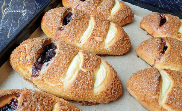 Koláče s trojitou plnkou a chrumkavou cukrovou kôrkou (videorecept) - obrázok 5