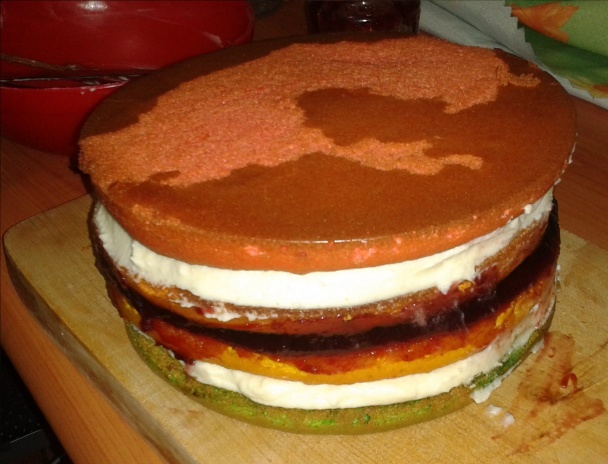 Torta Gaara s dúhovým korpusom (fotorecept) - obrázok 8