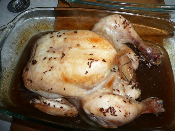 Kurča pečené s jablkami na čiernom pive (fotorecept) - obrázok 3