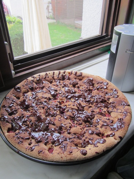 Malinovo-ríbezľový koláčik z hrnčeka - obrázok 4