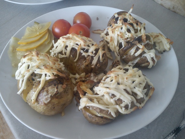 Zapekané plnené pečené zemiaky (fotorecept) - obrázok 8
