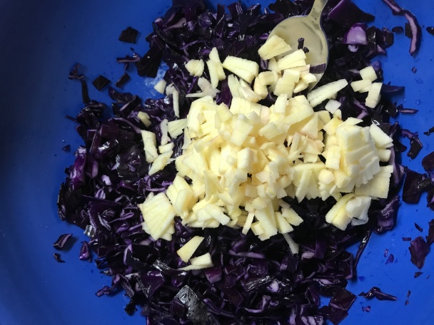 Kačacie prsia s lokšami a kapustou s jabĺčkom (fotorecept) - obrázok 1