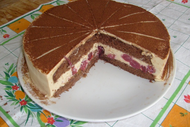 Višňová torta tiramisu fotorecept - obrázok 4