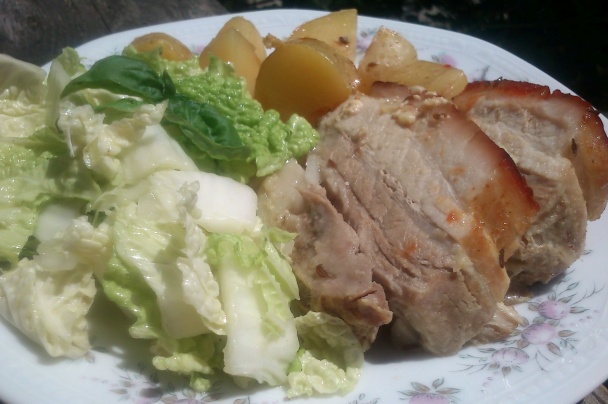 Bôčik pečený v mlieku s cesnakom, francúzska cibuľová zálievka (fotorecept) - obrázok 9