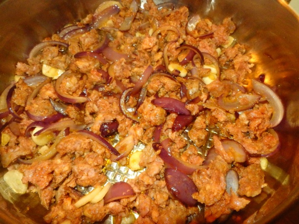 Penne s tekvicou a klobásovým mäsom (fotorecept) - obrázok 4