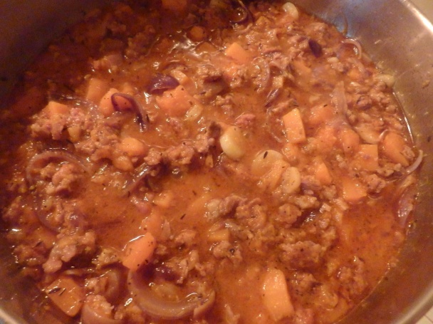 Penne s tekvicou a klobásovým mäsom (fotorecept) - obrázok 7