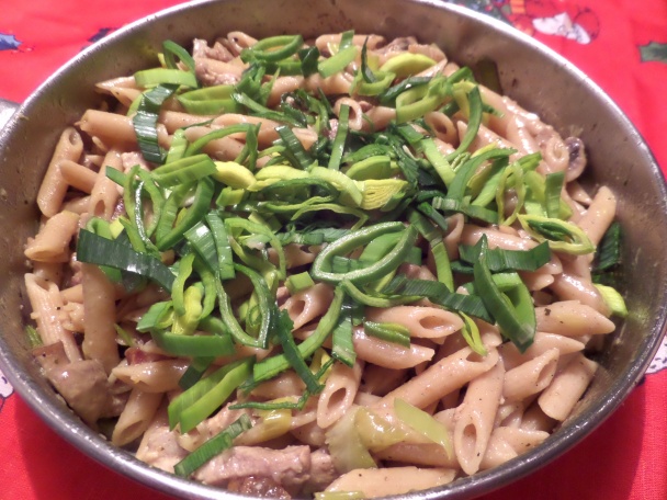 Penne s bravčovým, pórom a šampiňónmi (fotorecept) - obrázok 6
