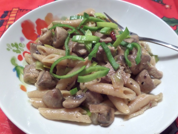 Penne s bravčovým, pórom a šampiňónmi (fotorecept) - obrázok 7