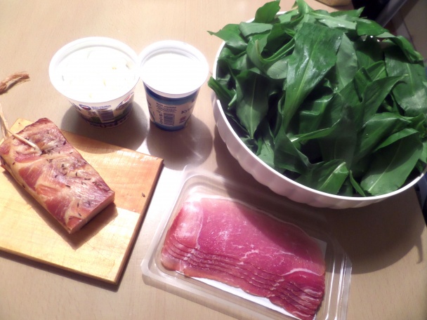 Slaninkovo-tvarohová nátierka s medvedím cesnakom (fotorecept) - obrázok 1