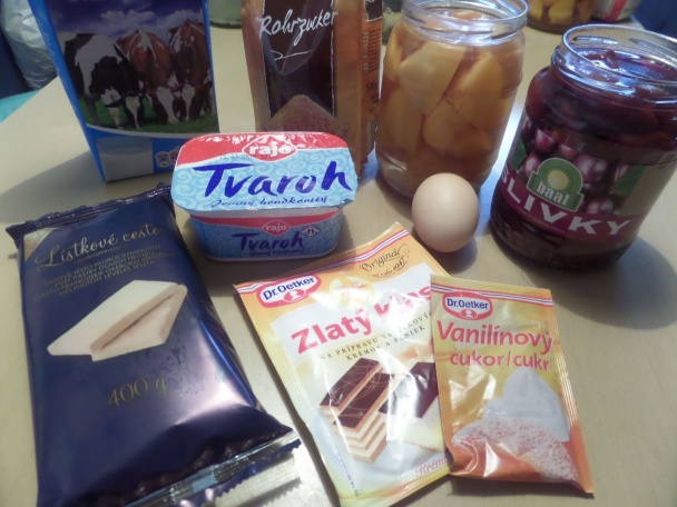 Lístkové rezy s tvarohom a ovocím (fotorecept) - obrázok 1