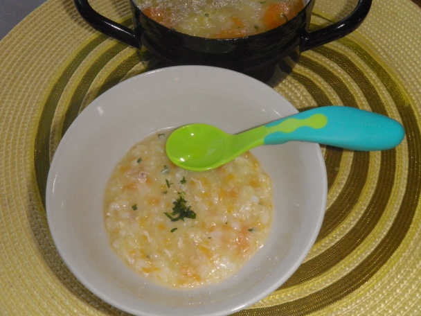 Dojčenská mäsovo-zeleninová polievočka s ryžou 4-6 mes - obrázok 1