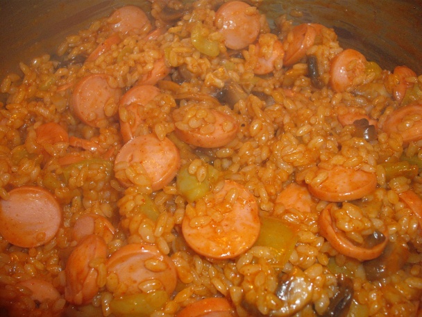 Paprikovo-hubový hrniec s ryžou (eintopf) - obrázok 1