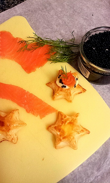 Hviezdičky s lososom a kaviárom (fotorecept) - obrázok 2