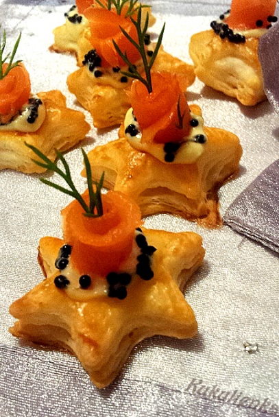 Hviezdičky s lososom a kaviárom (fotorecept) - obrázok 3