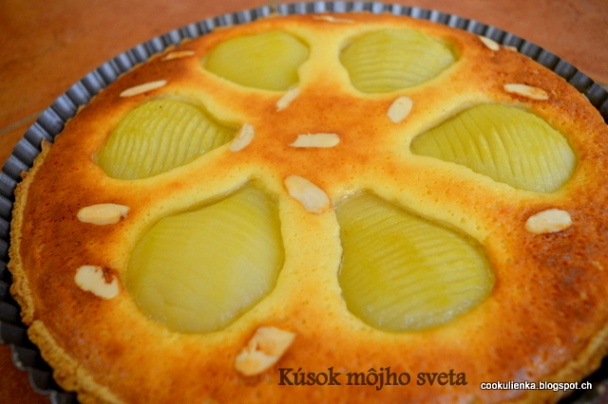 Hruškový koláč s mandľovo-smotanovou plnkou - obrázok 3