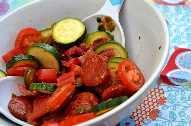 Pikantný mangold s cukinou a chorizom (fotorecept) - obrázok 4