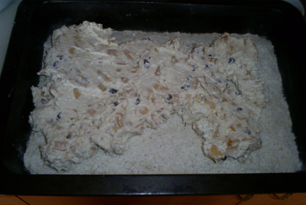 Sypaný koláč s ovocím (fotorecept) - obrázok 3